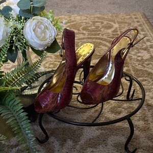 BCBGeneration Burgundy Slingback Heels
